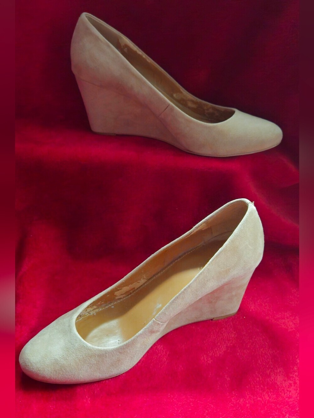 J. Crew Tan Suede Wedge Heel Pumps - Size 8.5